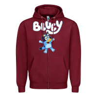 Burgundy blue cats Zipper Hoodie - artisFamous