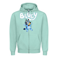Seafoam blue cats Zipper Hoodie - artisFamous