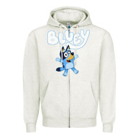 Oatmeal Heather blue cats Zipper Hoodie - artisFamous