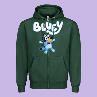 Blue Cats Zipper Hoodie Designed By Artisfamous