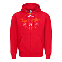 Crater Lake Oregon National Park Vintage Retro Zipper Hoodie | Teevron