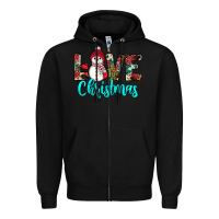 Black love christmas snowman Zipper Hoodie - JahusDesignShop