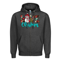 Charcoal Heather love christmas snowman Zipper Hoodie - JahusDesignShop