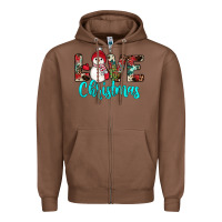 Chestnut love christmas snowman Zipper Hoodie - JahusDesignShop