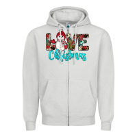 Dove Grey love christmas snowman Zipper Hoodie - JahusDesignShop