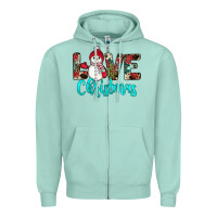 Seafoam love christmas snowman Zipper Hoodie - JahusDesignShop