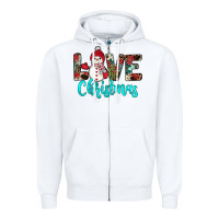 White love christmas snowman Zipper Hoodie - JahusDesignShop