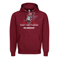 Burgundy tunnel to towers foundation Zipper Hoodie - artisFamous
