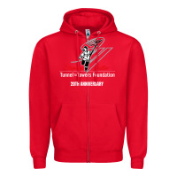 Red tunnel to towers foundation Zipper Hoodie - artisFamous