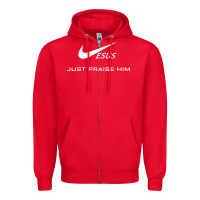 Red jesus just praise him jesus surfed christian Zipper Hoodie - artisFamous