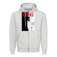 Dove Grey scarface distressed movie photo Zipper Hoodie - artisFamous