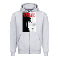 Heather Grey scarface distressed movie photo Zipper Hoodie - artisFamous