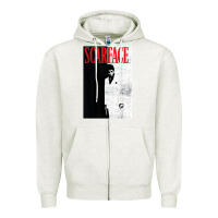 Oatmeal Heather scarface distressed movie photo Zipper Hoodie - artisFamous
