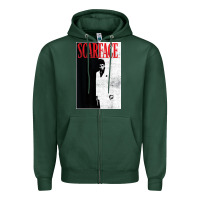 Sports Green scarface distressed movie photo Zipper Hoodie - artisFamous