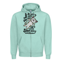 Seafoam soft kitty warm kitty Zipper Hoodie - artisFamous