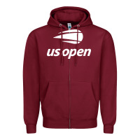 Burgundy us open Zipper Hoodie - artisFamous