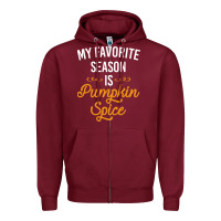 Burgundy my favorite season is pumpkin spice Zipper Hoodie - artisFamous