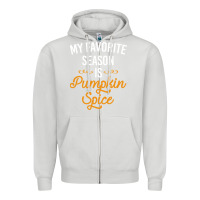 Dove Grey my favorite season is pumpkin spice Zipper Hoodie - artisFamous