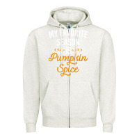 Oatmeal Heather my favorite season is pumpkin spice Zipper Hoodie - artisFamous