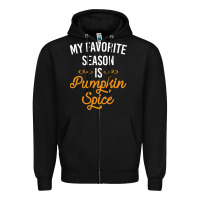 Black my favorite season is pumpkin spice Zipper Hoodie - artisFamous