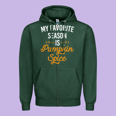 My Favorite Season Is Pumpkin Spice Zipper Hoodie Designed By Artisfamous