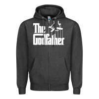Charcoal Heather the godfather original white title Zipper Hoodie - artisFamous