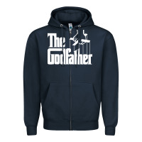 Navy the godfather original white title Zipper Hoodie - artisFamous