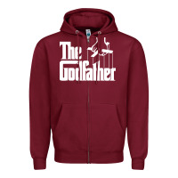 Burgundy the godfather original white title Zipper Hoodie - artisFamous