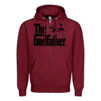 Burgundy the godfather original white title Zipper Hoodie - artisFamous