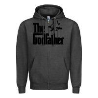 Charcoal Heather the godfather original white title Zipper Hoodie - artisFamous