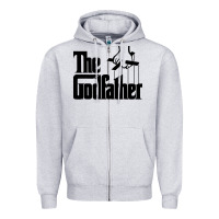 Heather Grey the godfather original white title Zipper Hoodie - artisFamous