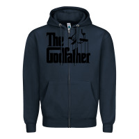 Navy the godfather original white title Zipper Hoodie - artisFamous