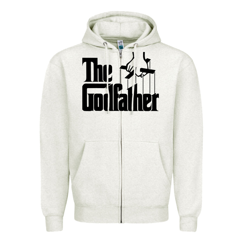 The Godfather Original White Title Zipper Hoodie by artisFamous | Teevron