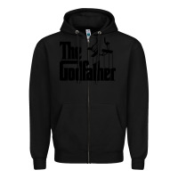 Black the godfather original white title Zipper Hoodie - artisFamous