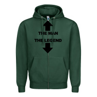 Sports Green the man the legend funny adult humor Zipper Hoodie - artisFamous