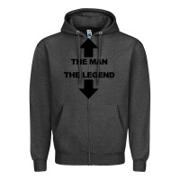 Charcoal Heather the man the legend funny adult humor Zipper Hoodie - artisFamous