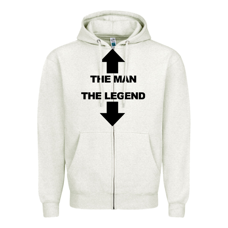 The Man The Legend Funny Adult Humor Zipper Hoodie by artisFamous | Teevron