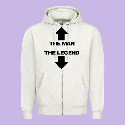 The Man The Legend Funny Adult Humor Zipper Hoodie Designed By Artisfamous