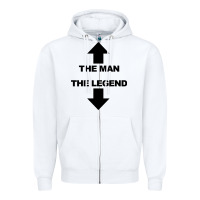 White the man the legend funny adult humor Zipper Hoodie - artisFamous