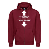 Burgundy the man the legend funny adult humor Zipper Hoodie - artisFamous
