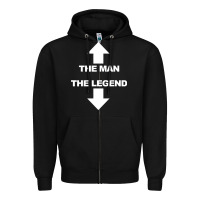 Black the man the legend funny adult humor Zipper Hoodie - artisFamous