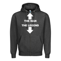 Charcoal Heather the man the legend funny adult humor Zipper Hoodie - artisFamous