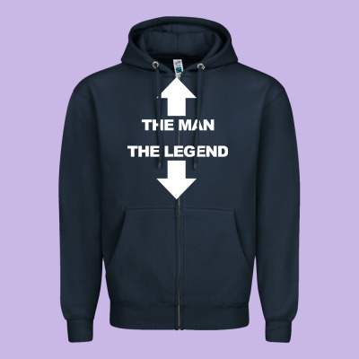 The Man The Legend Funny Adult Humor Zipper Hoodie Designed By Artisfamous