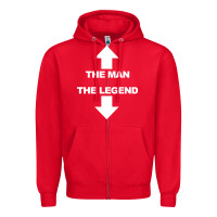 Red the man the legend funny adult humor Zipper Hoodie - artisFamous