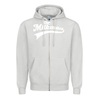 Dove Grey the milk man Zipper Hoodie - artisFamous
