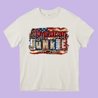 American Junkie 4th Of July Heavy Core Tee Designed By Cowgirlartshop