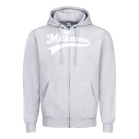 Heather Grey the milk man Zipper Hoodie - artisFamous