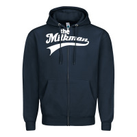 Navy the milk man Zipper Hoodie - artisFamous