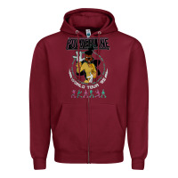 Burgundy a movie powerline Zipper Hoodie - artisFamous
