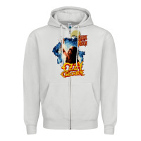 Dove Grey bark at the moon Zipper Hoodie - artisFamous